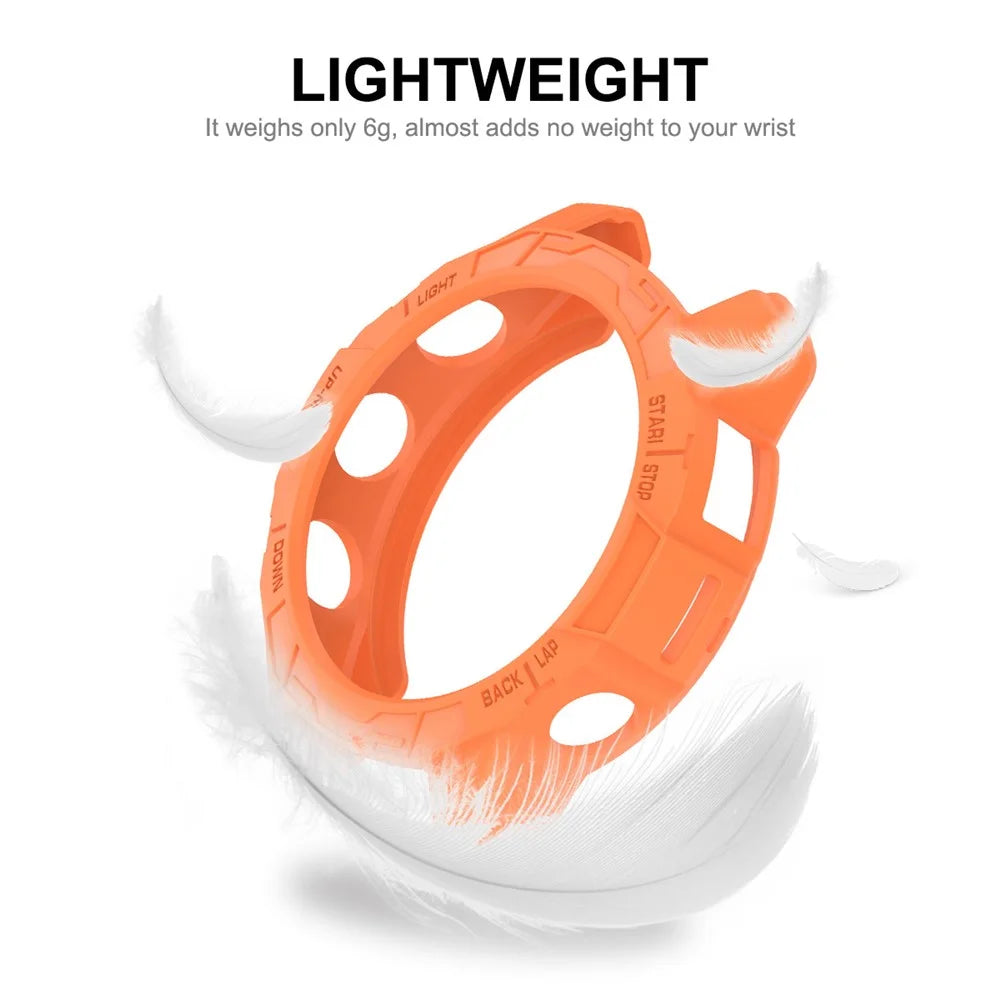 ENKAY HAT PRINCE For Garmin Fenix 7S / 7S Pro 42mm / epix Pro 42mm TPU Hollow Cover Anti-Drop Sports Watch Case Cover - Orange - 4