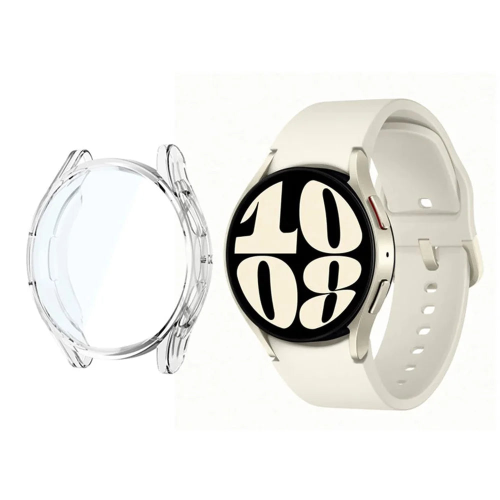 ENKAY HAT PRINCE For Samsung Galaxy Watch6 40mm Watch Case Transparent TPU Protective Frame Cover - 1