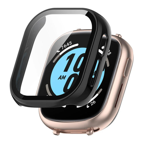 ENKAY HAT PRINCE For Honor Watch 4 Integrate Hard PC Case Cover with Tempered Glass Screen Protector - Black - 1