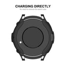 ENKAY HAT PRINCE For Samsung Galaxy Watch6 Classic 43mm Hollow TPU Case Half-Cover Watch Frame with 0.2mm 2.15D 9H Tempered Glass Screen Film - Black - 3