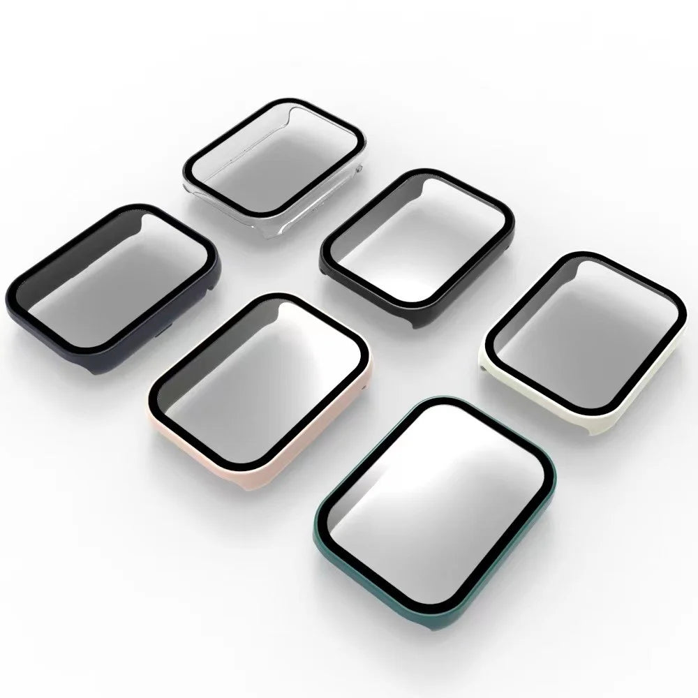 For Huami Amazfit Bip 5 Screen Protector Case Smart Watch Cover with Tempered Glass Film - Black - 5