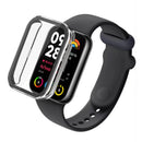 For Xiaomi Smart Band 8 Pro Hard PC Protective Watch Frame Case with Tempered Glass Screen Protector - Black - 2