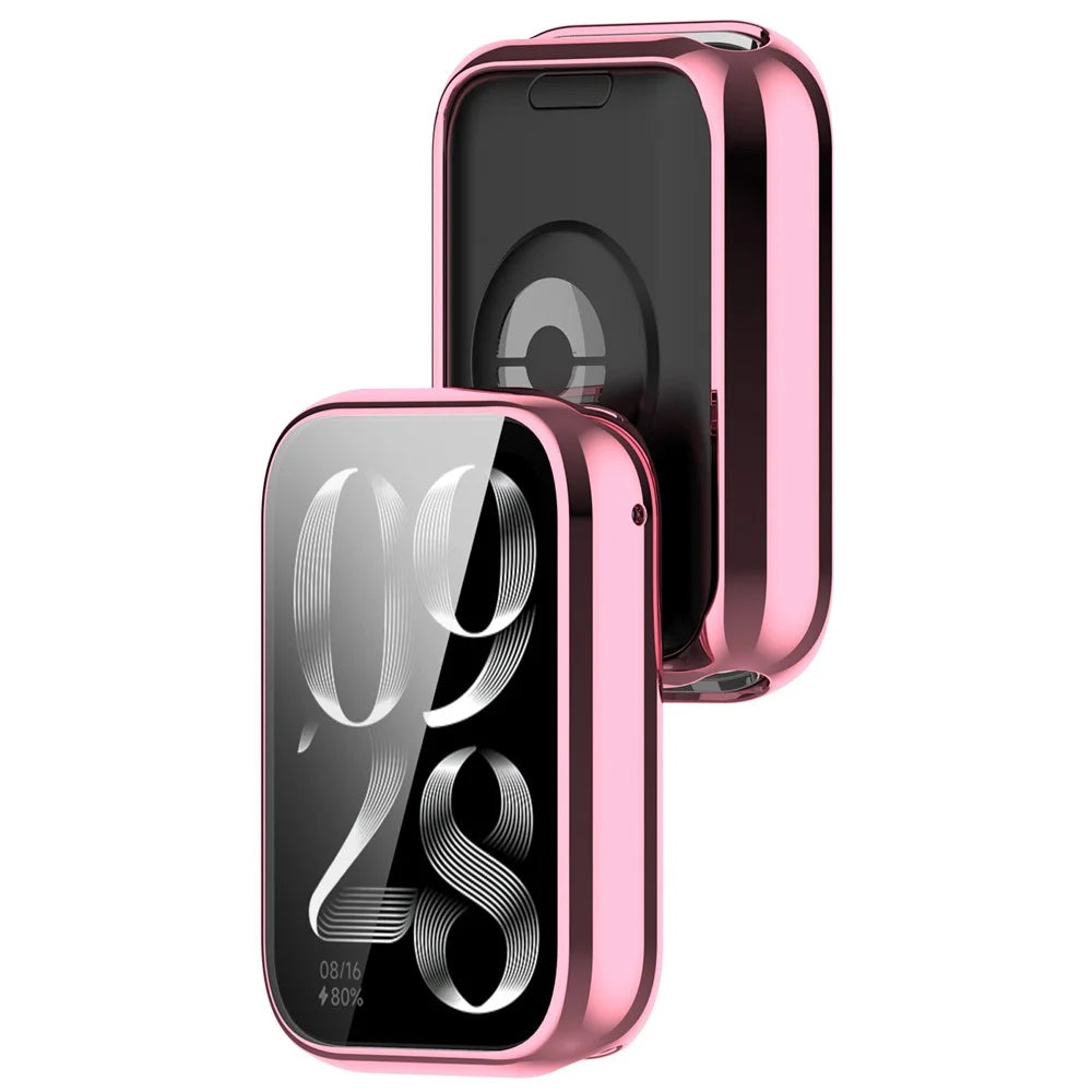 For Xiaomi Smart Band 8 Pro TPU Watch Case Electroplating Frame Cover - Pink - 5