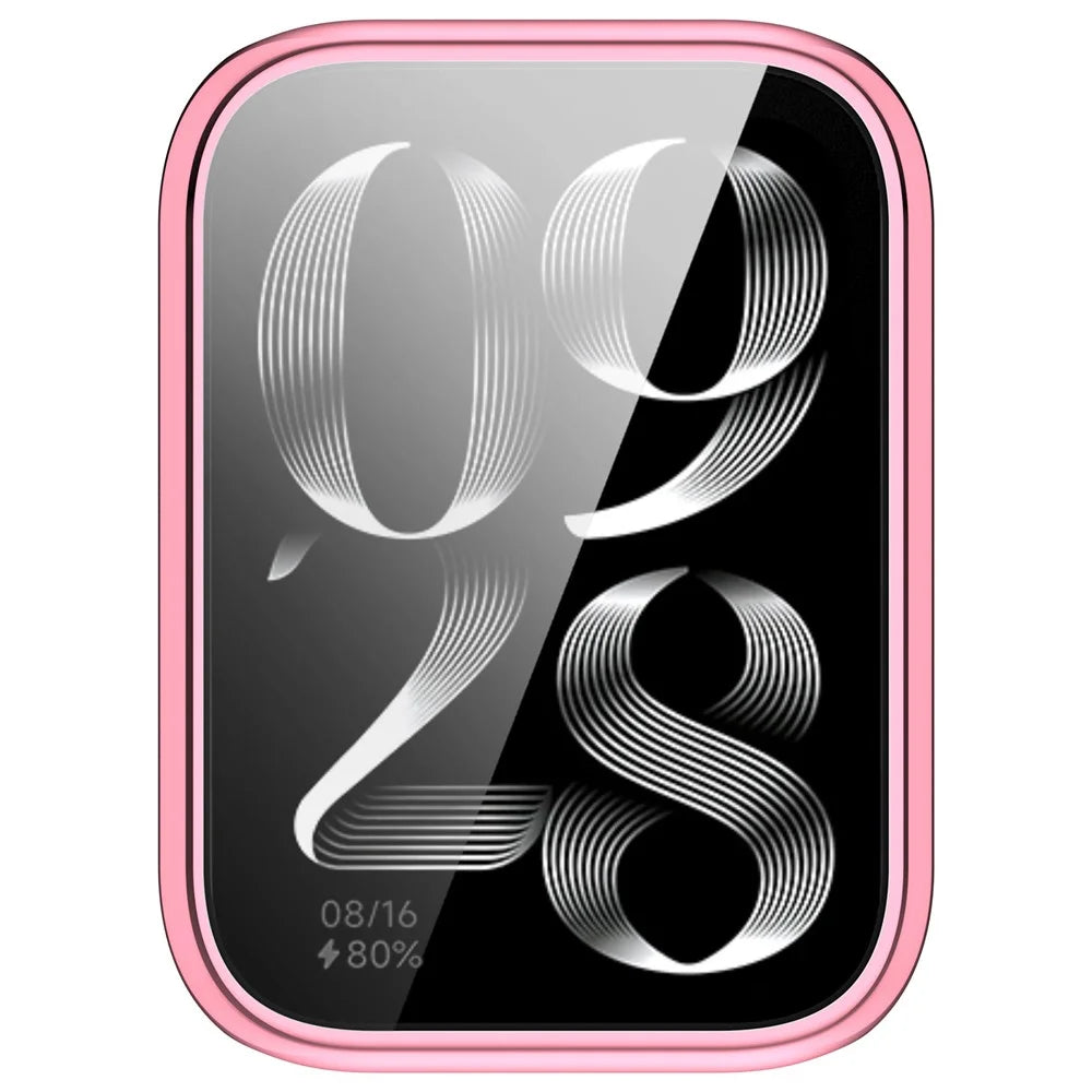 For Xiaomi Smart Band 8 Pro TPU Watch Case Electroplating Frame Cover - Pink - 6