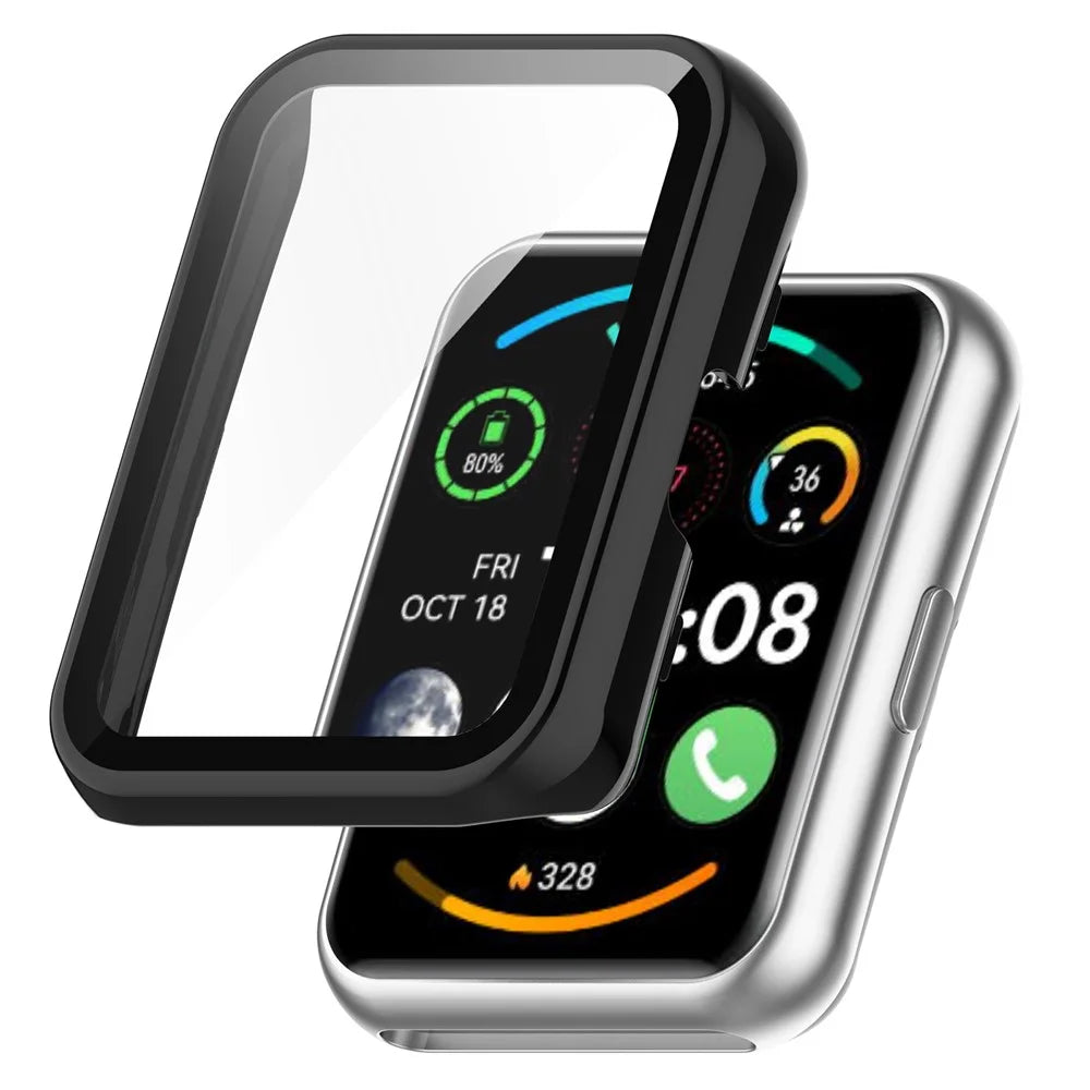 PC Watch Case with HD Screen Protector for Huawei Watch Fit (TIA-B09 / TIA-B19) / Watch Fit Special Edition (B39) / Watch Fit New - Black - 1