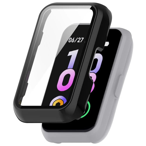 For Keep B4 Lite Hard PC Protective Case Watch Cover with Built-in Tempered Glass Screen Protector - Black - 1