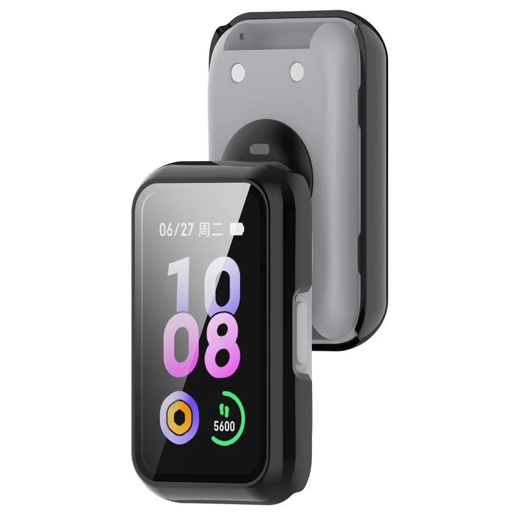 For Keep B4 Lite Hard PC Protective Case Watch Cover with Built-in Tempered Glass Screen Protector - Black - 6