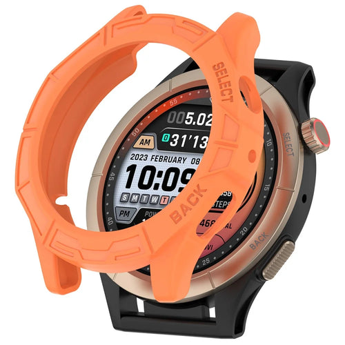 Watch Case for Huami Amazfit Cheetah / Amazfit Cheetah Pro , Rugged TPU Hollow Frame Cover - Orange - 1