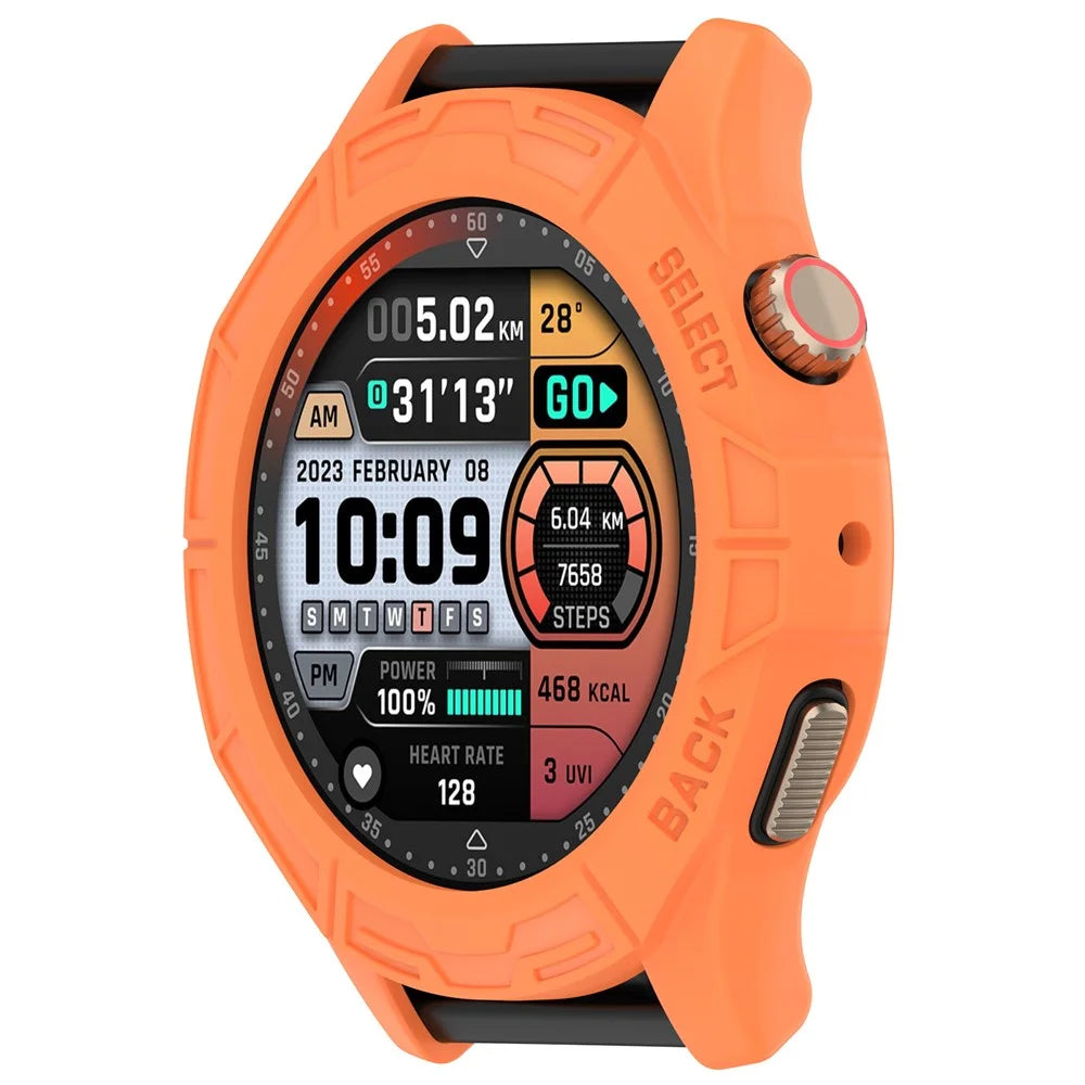Watch Case for Huami Amazfit Cheetah / Amazfit Cheetah Pro , Rugged TPU Hollow Frame Cover - Orange - 4