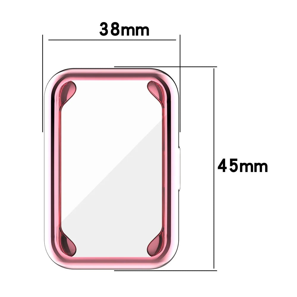 Protective Case for Huawei Watch Fit (TIA-B09 / TIA-B19) / Fit Special Edition (B39) / Fit New , Electroplating TPU Watch Cover - Pink - 6