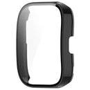 For Huami Amazfit Bip 5 A2215 Overall Protective Case Hard PC Watch Cover with Tempered Glass Screen Protector - Black - 2
