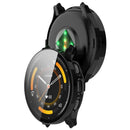 For Garmin Venu 3 PC Case with Tempered Glass Screen Protector Scratch Resistant Watch Cover - Black - 7