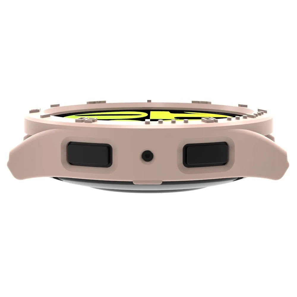 For Samsung Galaxy Watch6 44mm Hollow PC Watch Case Cover 3D Numeral Smart Watch Protective Case - Light Purple - 3