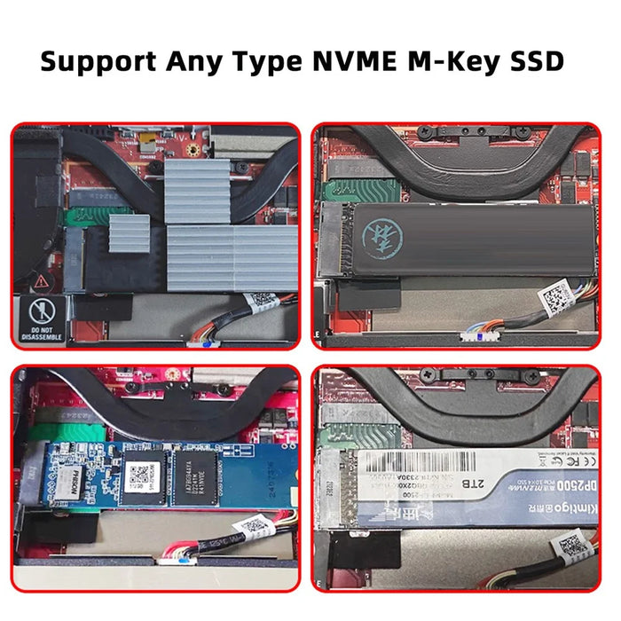 EP-022-2280MM NVME M-Key 22x30mm to 22x80mm Angled Extension SSD Upgrade Adapter Compatible with ROG Ally Gaming - 7