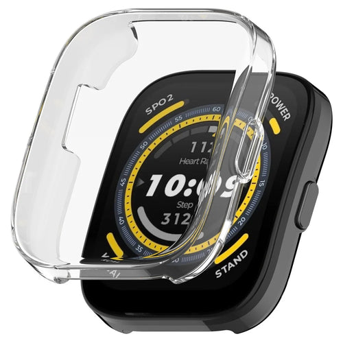For Huami Amazfit Bip 5 (A2215) Soft TPU Watch Case All-Around Electroplating Cover - Transparent - 1