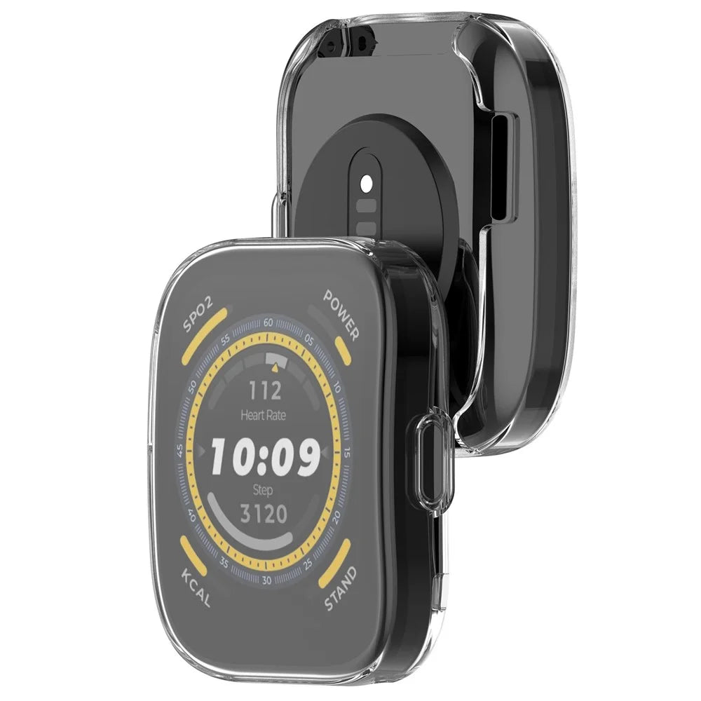 For Huami Amazfit Bip 5 (A2215) Soft TPU Watch Case All-Around Electroplating Cover - Transparent - 7