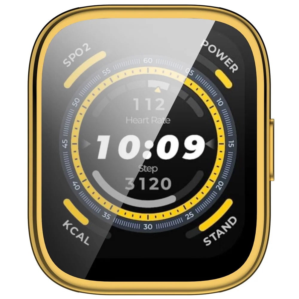 For Huami Amazfit Bip 5 (A2215) Electroplating TPU Watch Cover Overall Protective Case - Gold - 4