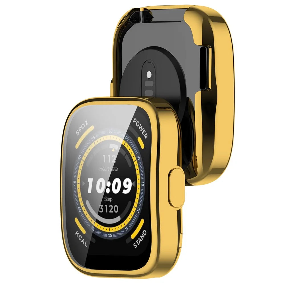 For Huami Amazfit Bip 5 (A2215) Electroplating TPU Watch Cover Overall Protective Case - Gold - 7