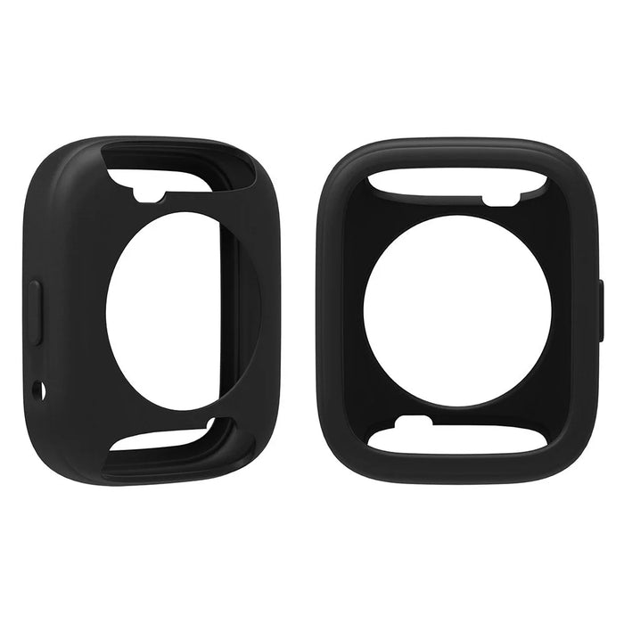 Watch Case for Xiaomi Redmi Watch 3 Lite / Watch 3 Active , Soft Silicone Protective Frame - Black - 4