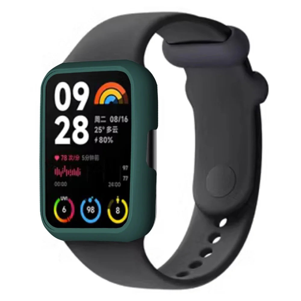 For Xiaomi Smart Band 8 Pro Watch Case Hard PC Frame Hollowed Cover - Midnight Green - 4