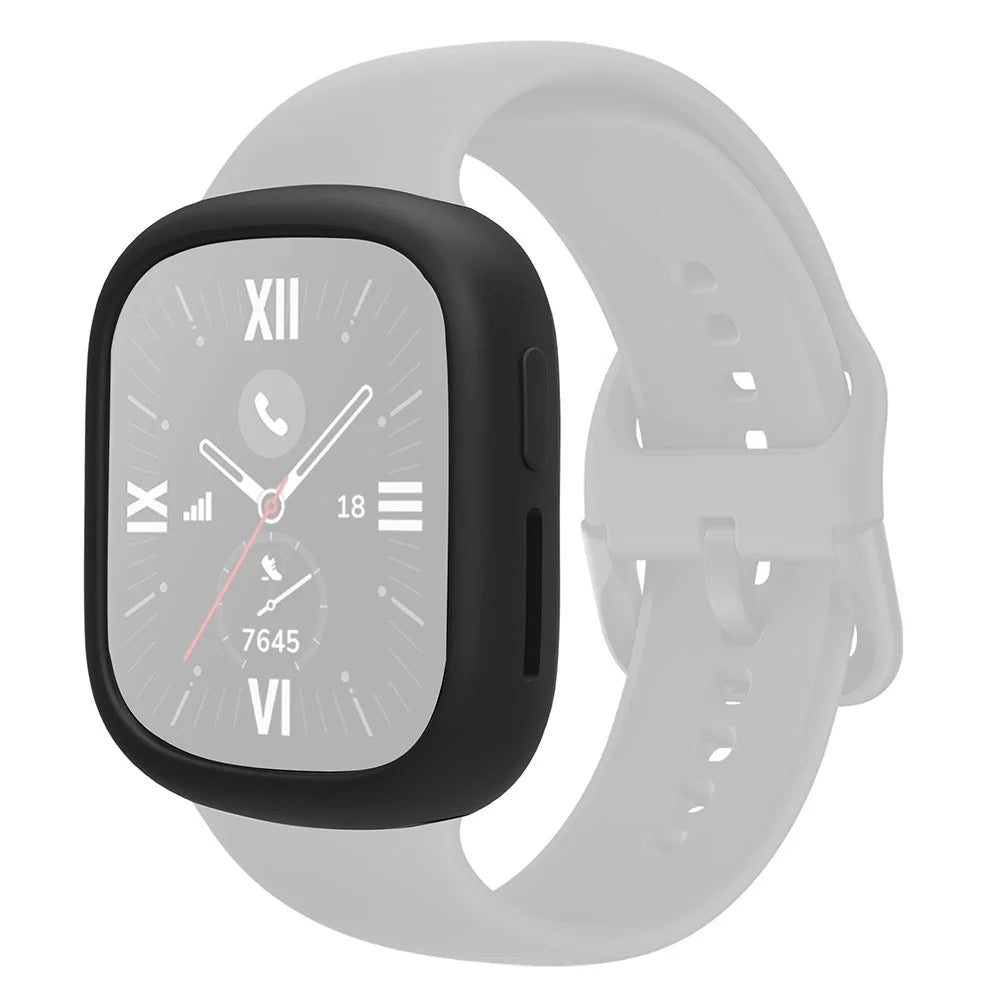 For Honor Watch 4 Silicone Case Protective Bumper Frame Watch Cover - Black - 1