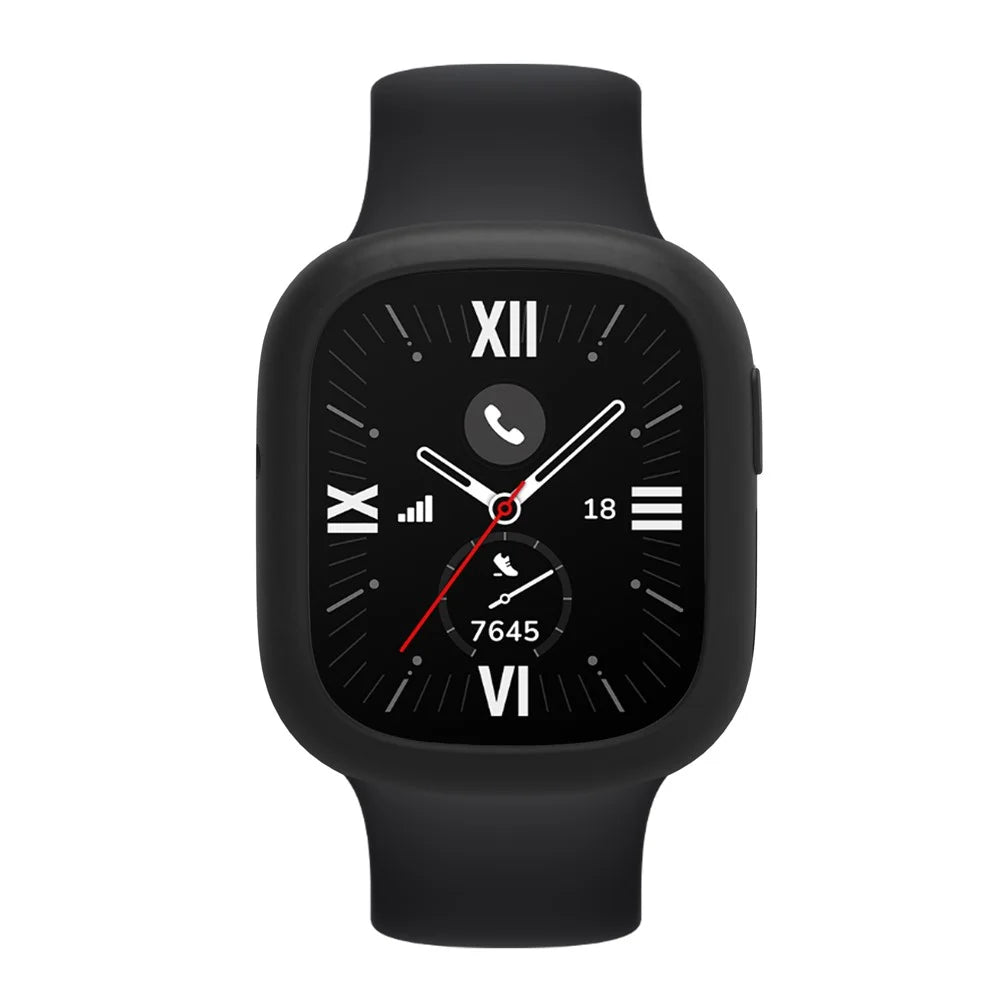 For Honor Watch 4 Silicone Case Protective Bumper Frame Watch Cover - Black - 5