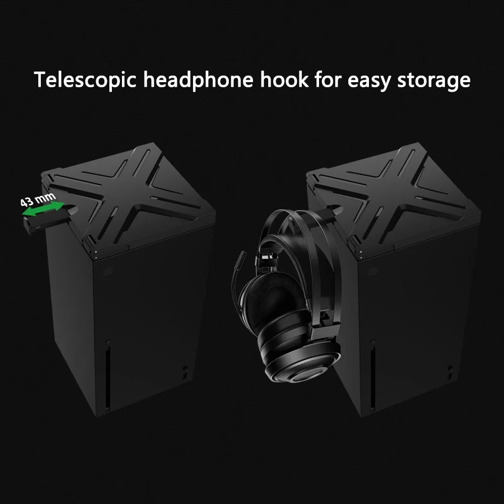 DOBE TYX-3609 Dust Cover for Xbox Series X Game Console Dust-Proof Protector with Headset Holder - 7