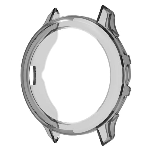 For Garmin Venu 3 Watch Case Hollow TPU Frame Half Protective Cover - Transparent Black - 1