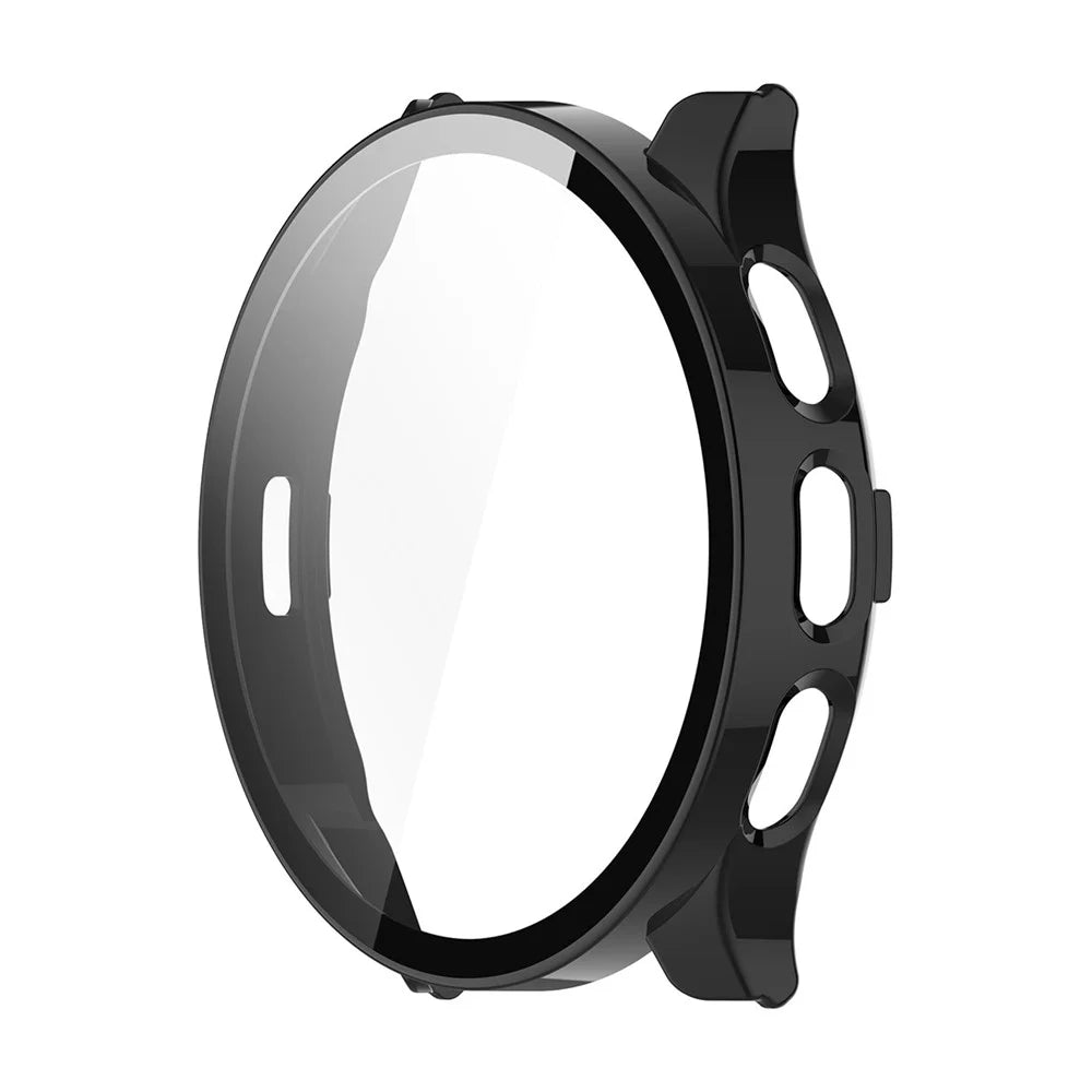 ENKAY Hat Prince For Garmin Venu 3 Watch Case All-Around PC Cover with HD Tempered Glass Film - Black - 2