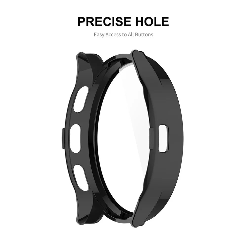 ENKAY Hat Prince For Garmin Venu 3 Watch Case All-Around PC Cover with HD Tempered Glass Film - Black - 5