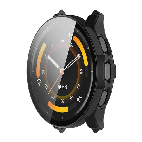ENKAY Hat Prince For Garmin Venu 3S PC Watch Case Full Protective Cover with HD Tempered Glass Film - Black - 1