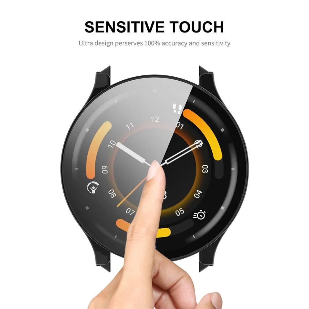 ENKAY Hat Prince For Garmin Venu 3S PC Watch Case Full Protective Cover with HD Tempered Glass Film - Black - 7