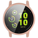 For Garmin vivoactive 5 / Garmin Active 5 Hard PC Bumper Case with Tempered Glass Screen Protector Watch Case Cover - Pink - 6