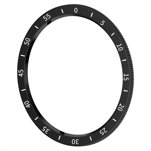 For Samsung Galaxy Watch6 Classic 47mm PC Watch Bezel Ring Dial Plate Replacement Ring - Black - 1