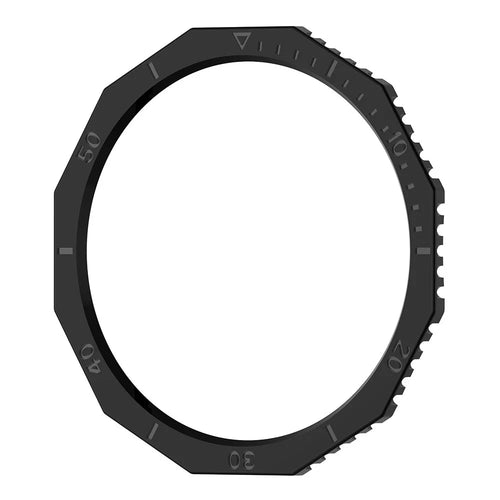 PC Watch Bezel Cover for Samsung Galaxy Watch6 Classic 43mm Rhombus Smartwatch Bezel Ring Case Cover - Black - 1