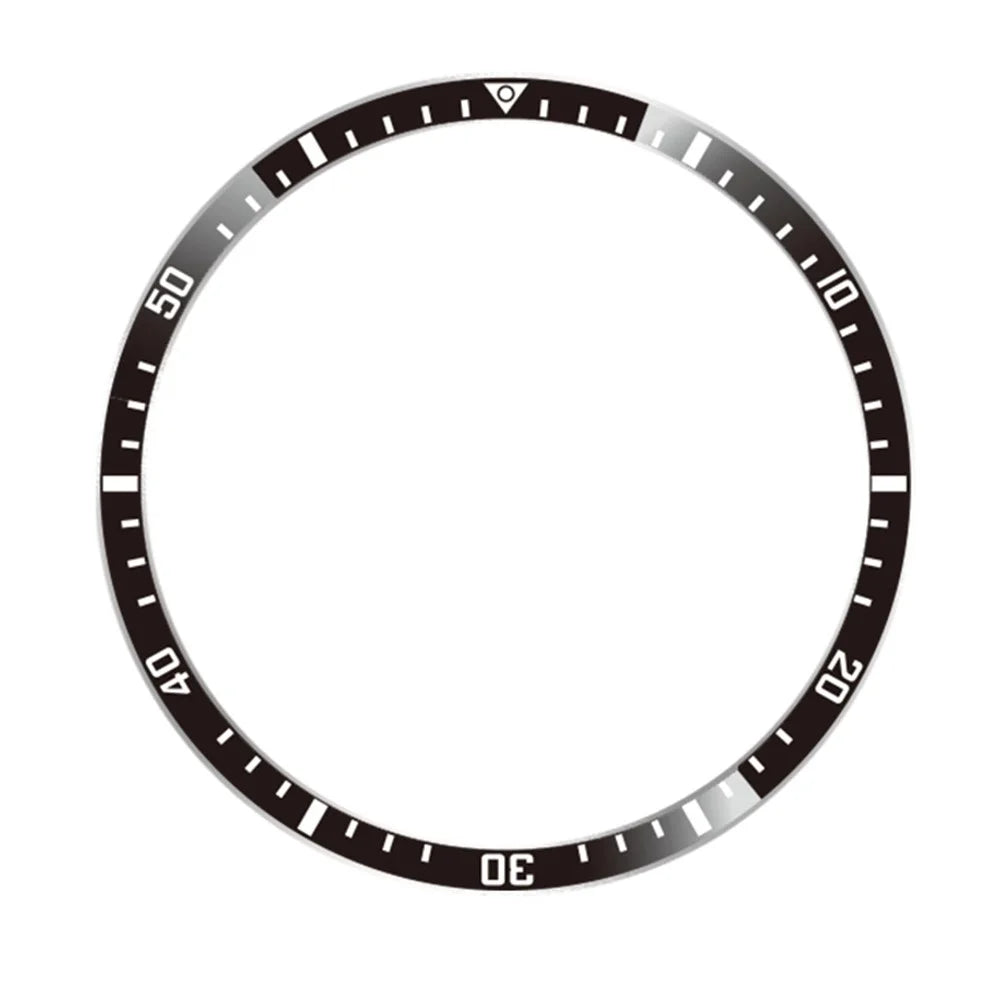 Watch Case Cover for Samsung Galaxy Watch6 Classic 43mm Aluminium Alloy Bezel Ring Bumper - Black / White Letter - 1