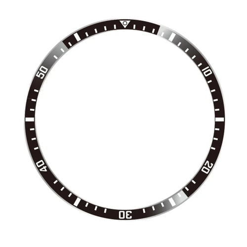 Watch Case Cover for Samsung Galaxy Watch6 Classic 43mm Aluminium Alloy Bezel Ring Bumper - Black / White Letter - 1
