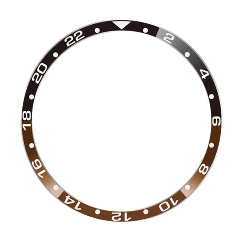 For Samsung Galaxy Watch6 Classic 47mm / Watch 5 Pro 45mm Bezel Ring Dual Color Aluminium Alloy Watch Cover - Black / Brown - 1