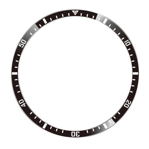 Aluminium Alloy Case Bumper for Samsung Galaxy Watch6 Classic 47mm / Watch 5 Pro 45mm Bezel Ring Cover - Black / White Letter - 1
