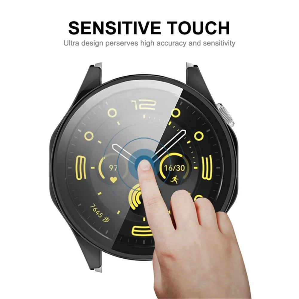 ENKAY Hat Prince For Huawei Watch GT 4 41mm Case All-Round PC Watch Cover with Clear Screen Protector - Black - 7