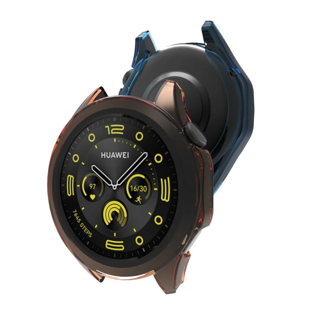 For Huawei Watch GT 4 46mm Protective Frame TPU Hollow Out Anti-drop Watch Case - Transparent Orange - 3