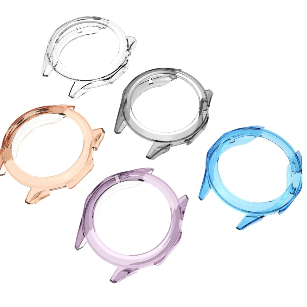 For Huawei Watch GT 4 46mm Protective Frame TPU Hollow Out Anti-drop Watch Case - Transparent Orange - 4