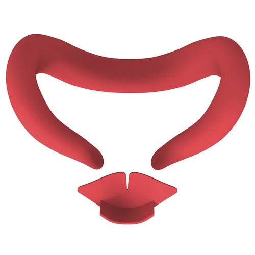 For Meta Quest3 VR Eye Mask Silicone Dust-proof Protective Cover with Nose Support - Red - 1