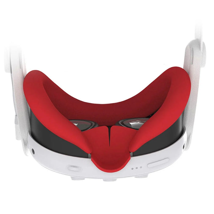 For Meta Quest3 VR Eye Mask Silicone Dust-proof Protective Cover with Nose Support - Red - 2
