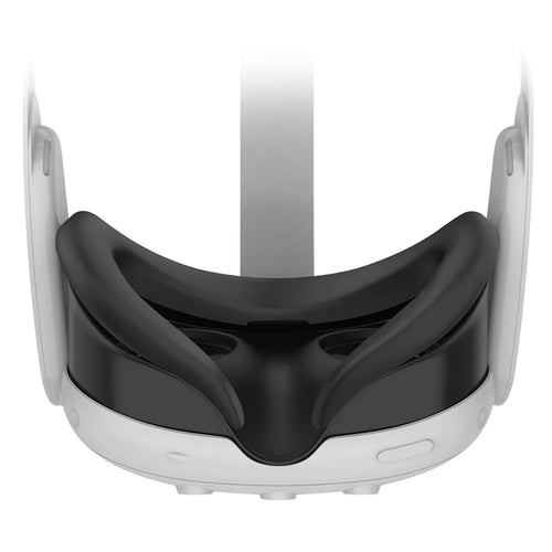 WOLMTT For Meta Quest 3 VR Silicone Eye Mask Anti-sweat Protective Cover - Black - 1