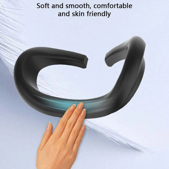 For Meta Quest 3 VR Headset Eye Mask Soft Silicone Anti-sweat Protective Cover - Black - 5