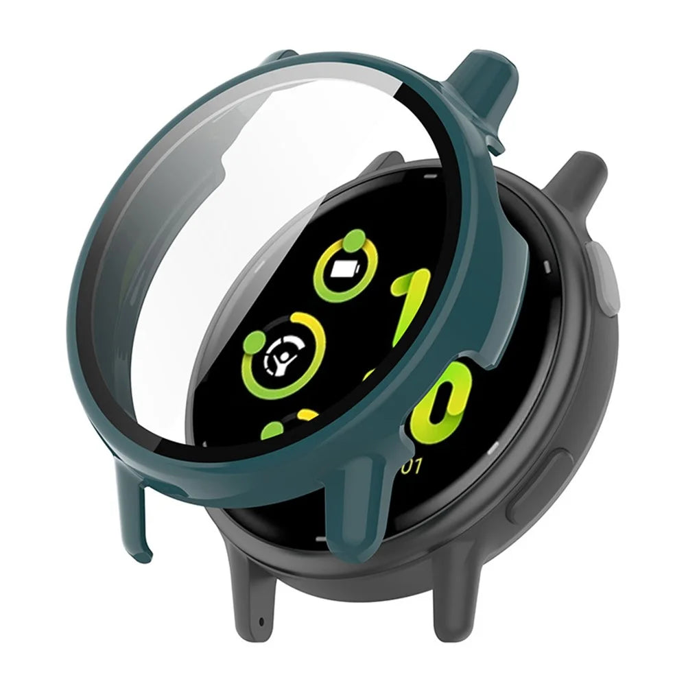 ENKAY Hat Prince For GarminActive 5 Watch Case PC Frame Watch Cover with 9H Tempered Glass Film - Dark Green - 1