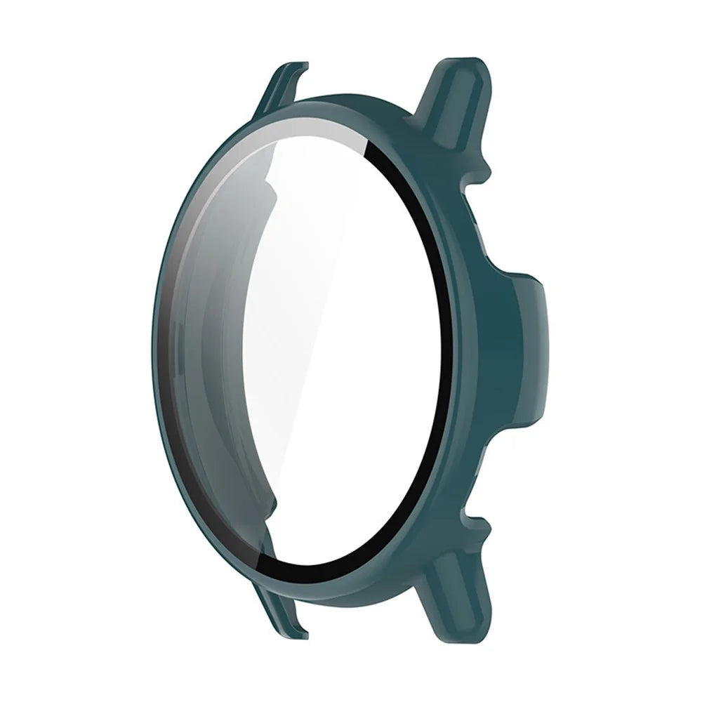ENKAY Hat Prince For GarminActive 5 Watch Case PC Frame Watch Cover with 9H Tempered Glass Film - Dark Green - 2
