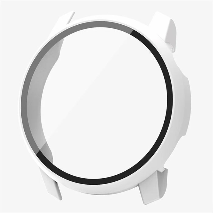 For Coros Pace 3 Hard PC Frame Watch Case Cover with Tempered Glass Screen Film - White - 1