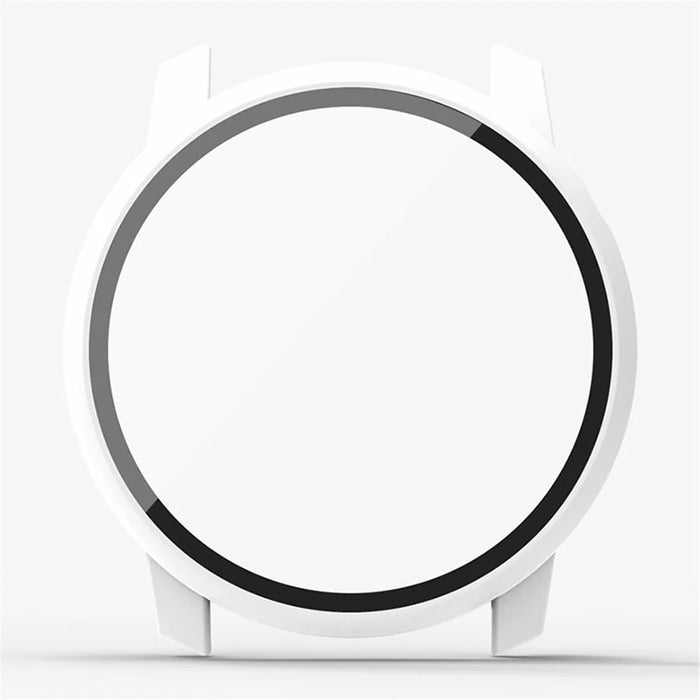 For Coros Pace 3 Hard PC Frame Watch Case Cover with Tempered Glass Screen Film - White - 4
